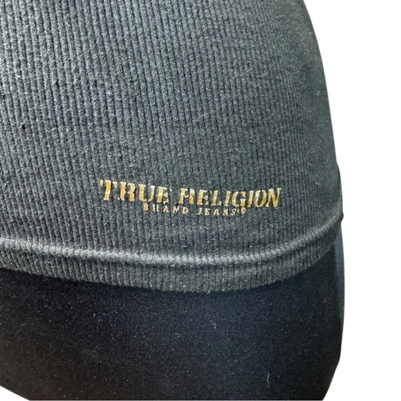 True Religion Ribbed Gold Logo Tank Top Size Medium – Excellent Condition - Picture 2 of 5